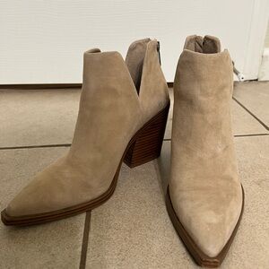 Vince Camuto Tan Suede Ankle Booties
